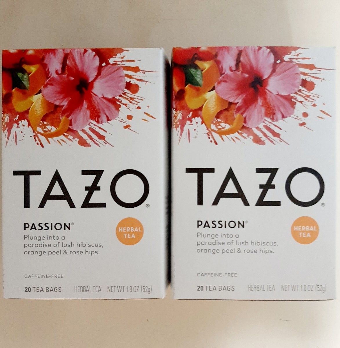 TAZO タゾ パッション ノンカフェイン ハーブティー 20袋×2箱