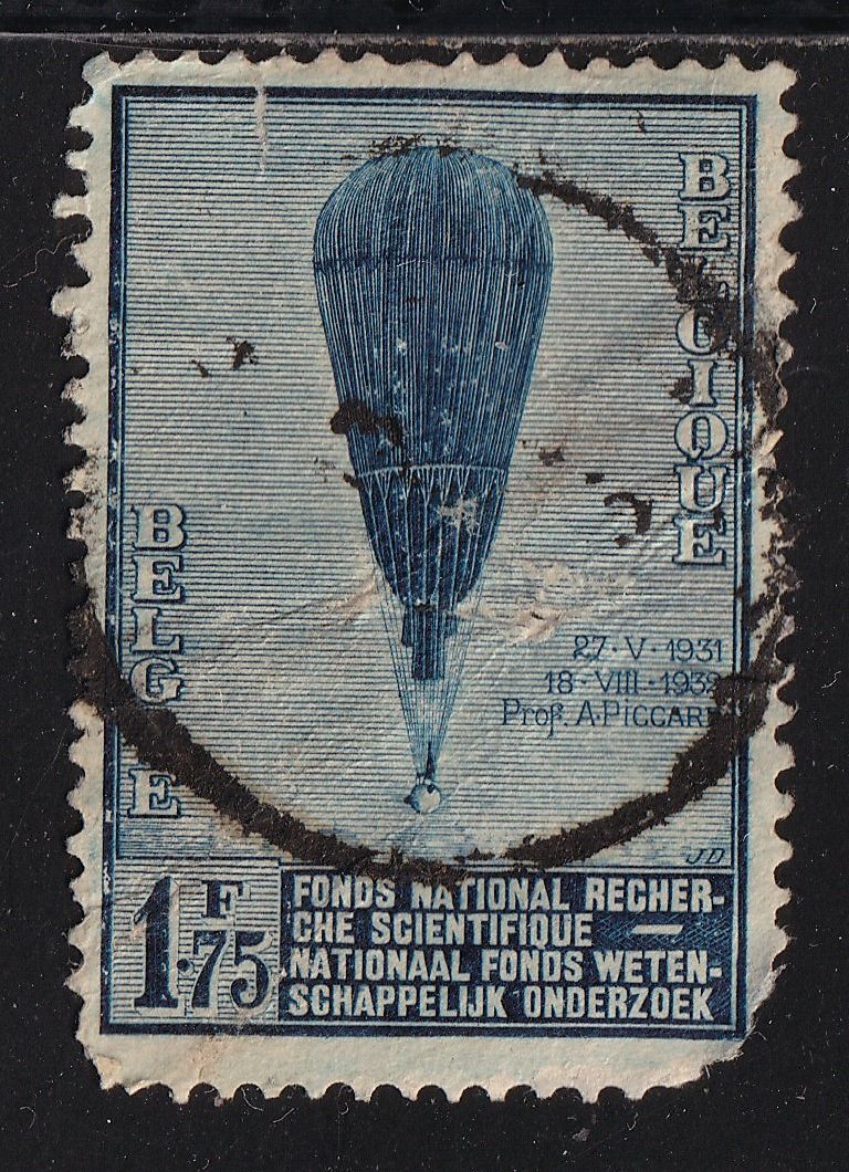 ベルギー切手 バルーン 気球 風船 航空 ピッカード ・バルーン 使用済み 傷あり 1932の画像1