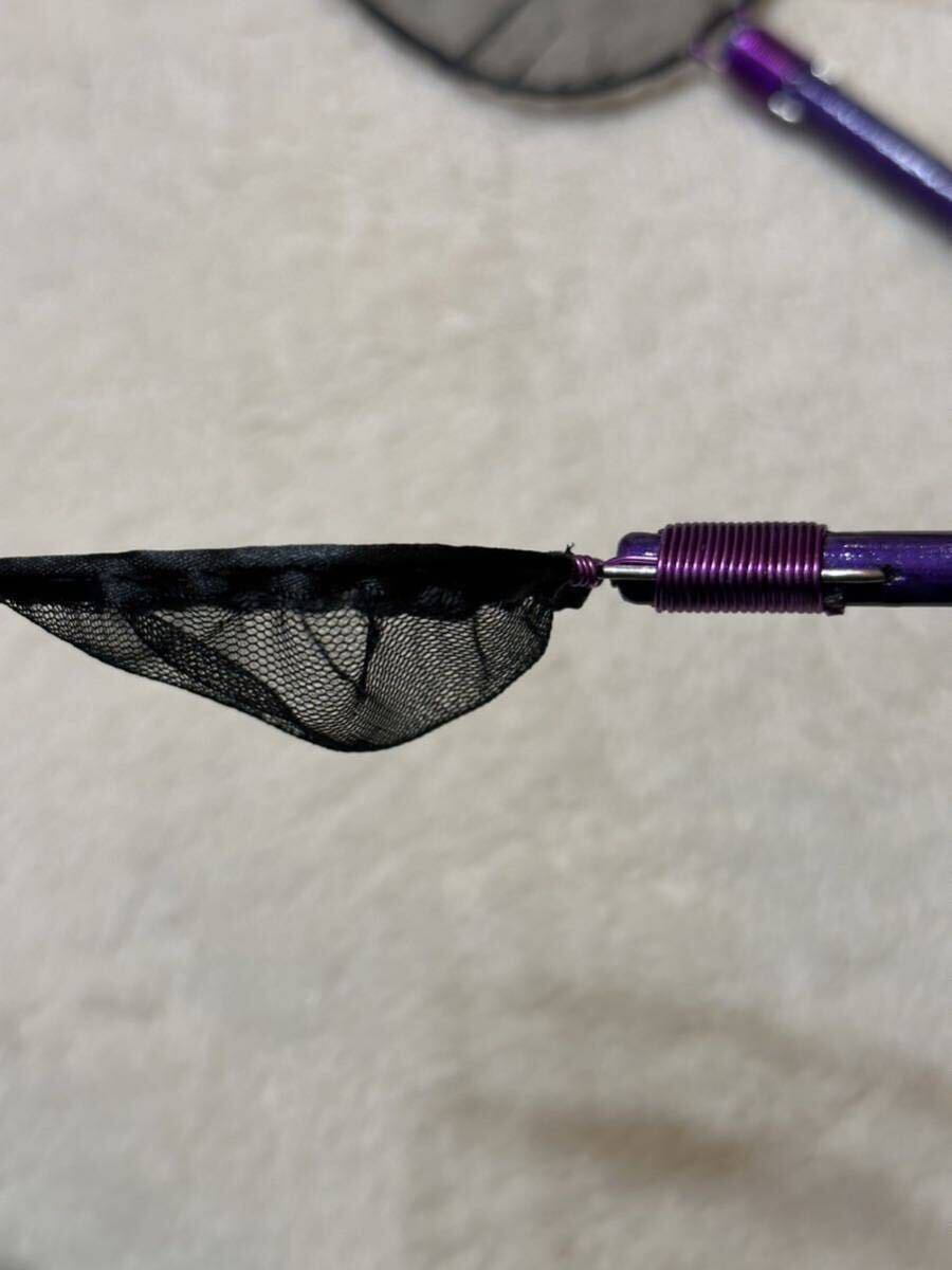 角型オリジナルカラータモS.Mサイズ2本セット めだか  紫 紫タモ 選別網 ヤフセイメダカ ヤフセイタモの画像8