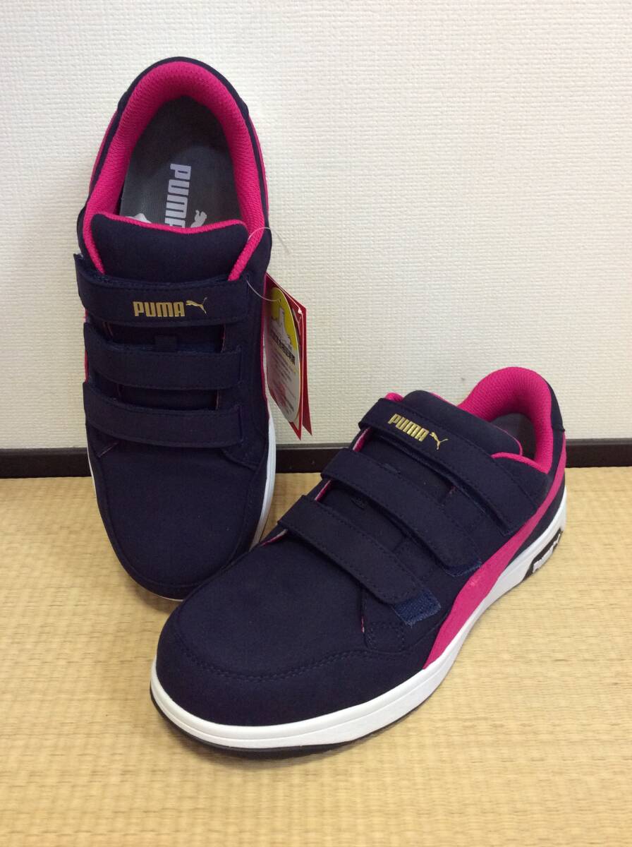 ★PUMA プーマ 人気 安全靴 メンズ エアツイスト スニーカー セーフティーシューズ 作業靴 ネイビー ロー 27,0cm 新品★の画像2