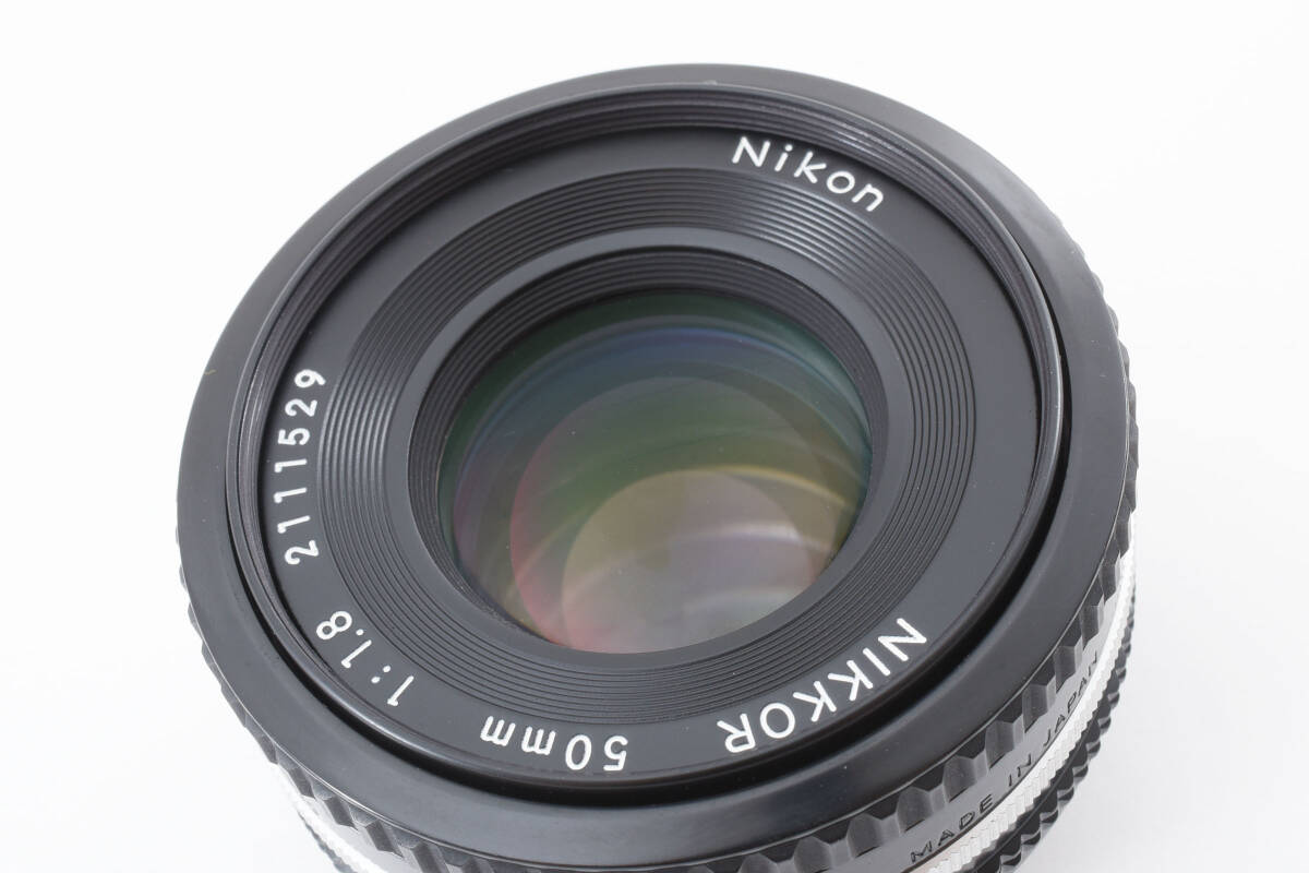 【完動美品】人気の単焦点 ニコン Nikon Ai-S 50mm f1.8 パンケーキレンズ #2111529の画像10