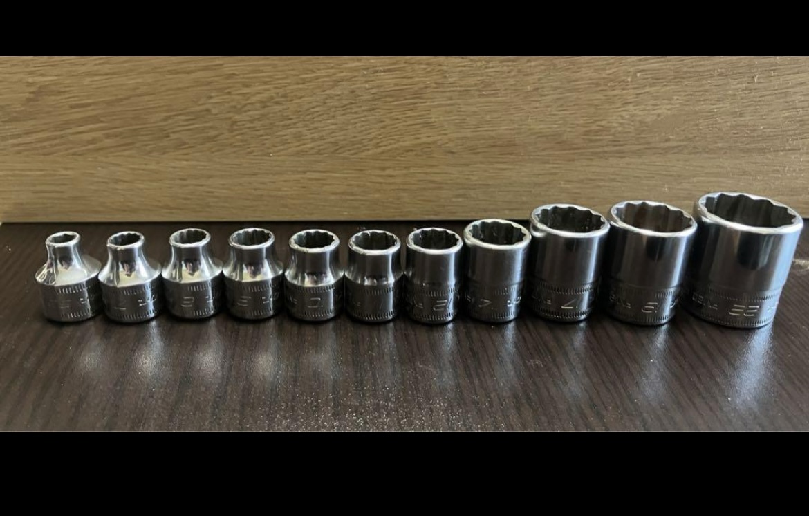 Snap-on スナップオン 3/8 ソケット セット 5.5 7 8 9 10 11 12 14 17 19 22mm ソケットまとめ売りの画像1