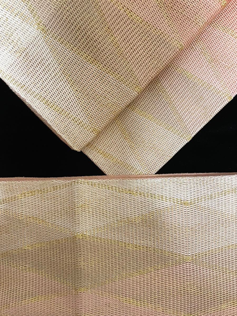 逸品　菱形模様　くみ織洒落袋の作り帯