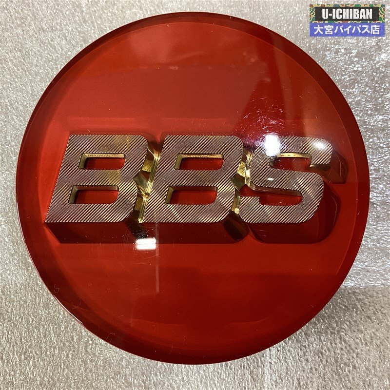 中古 BBS センターキャップ センターオーナメント レッド x ゴールド 56φ 1台分 4個セット 004_画像2