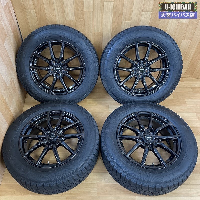 バリ山! スタッドレスセット 205/65R16 GY アイスナビ6 & G.speed 16インチ 6.5J +48 5H 114.3 4本 ヤリスクロス CR-V ティアナ 等 _W004_画像1