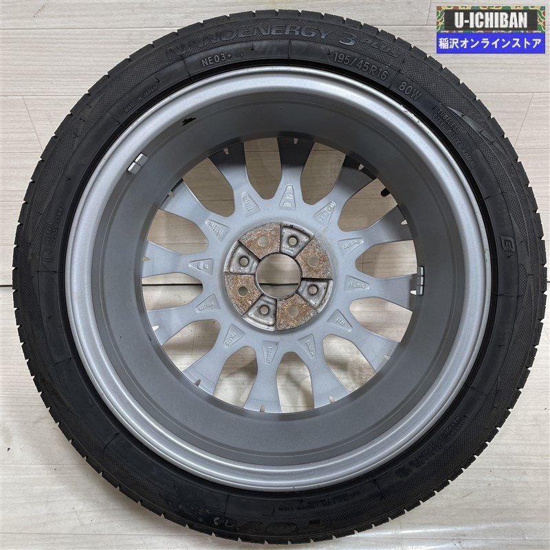 FIAT500純正 6.5-16+35 4H98 トーヨー ナノエナジー3+ 195/45R16 2021年製 16インチ 1本セット スペアや補修交換等に 009の画像8