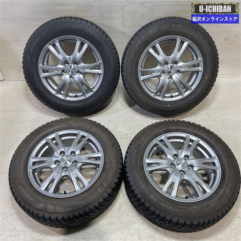 プリウス カローラツーリング スポーツ 等 エクシーダ 6-15+43 5H100 ファルケン W-ACE 195/65R15 15インチ スタッドレス 4本セット 009_画像1