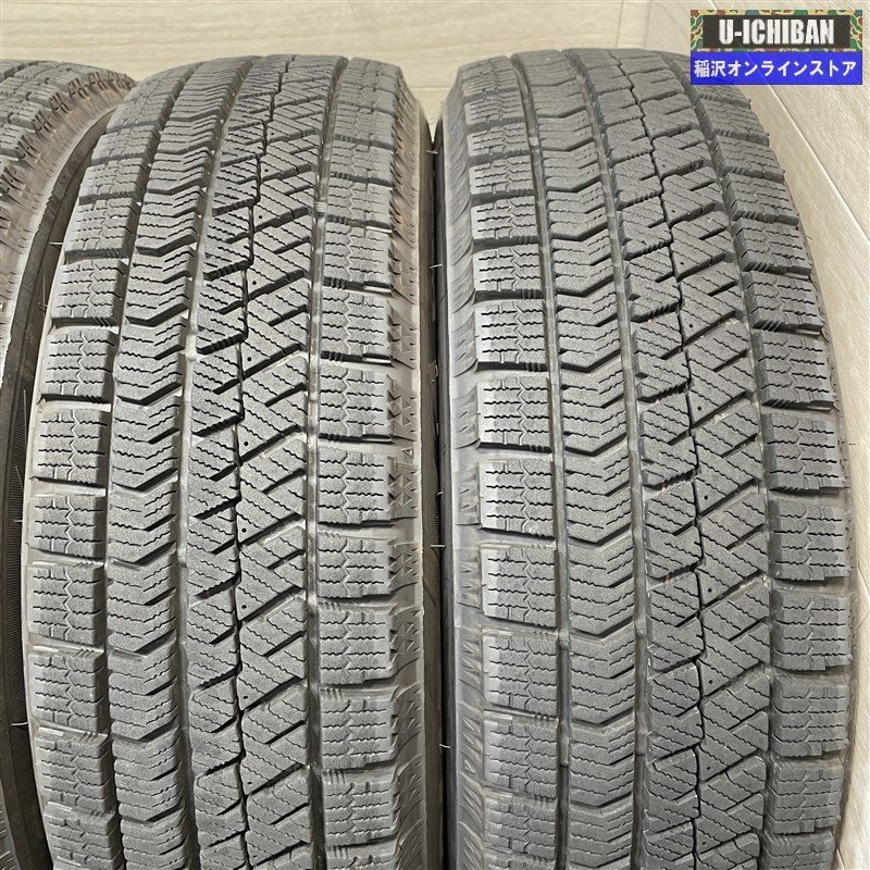 軽 軽自動車 等 FANG 4.5-14+45 4H100 2021年製 バリ溝 ブリヂストン VRX2 155/65R14 14インチ スタッドレス 4本セット 009_画像10