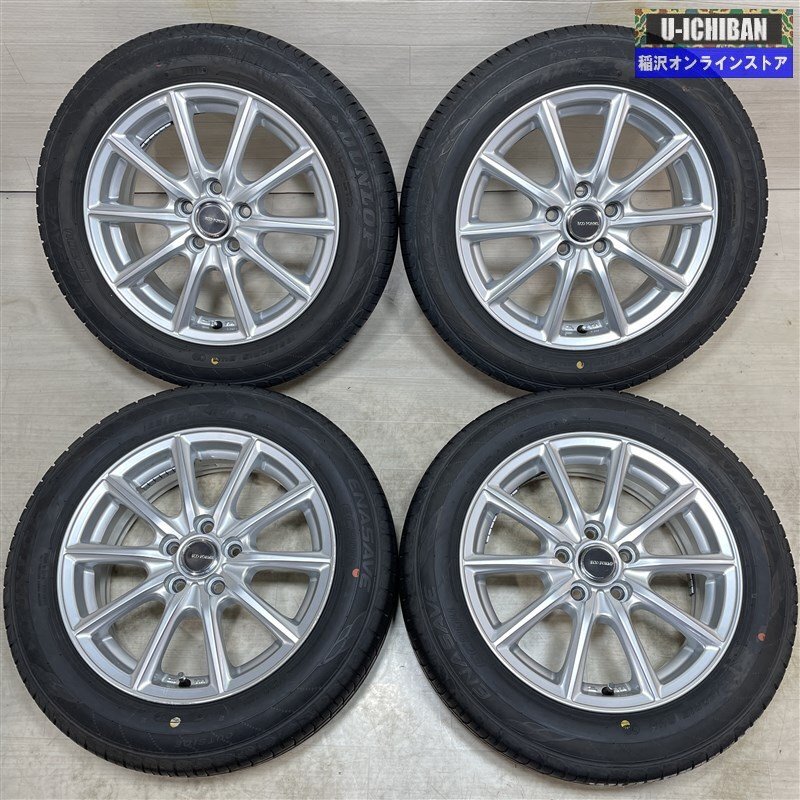 170系 シエンタ 等 エコフォルム 6-15+43 5H100 2023年製 ダンロップ EC204 185/60R15 15インチ 4本セット 009の画像1