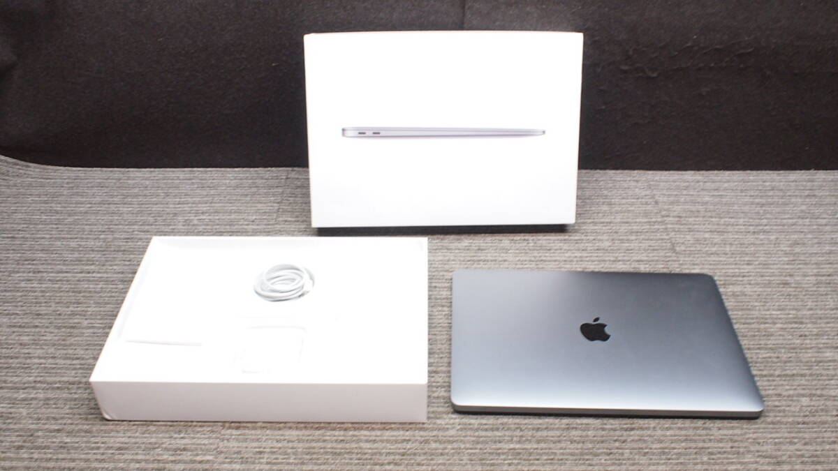 ▲こ 4-80 Apple MacBook Air M1 2020 MGN73J/A A2337/BigSur/8GB/512GB/13.3インチ アップル ノートパソコン マックブック_画像1