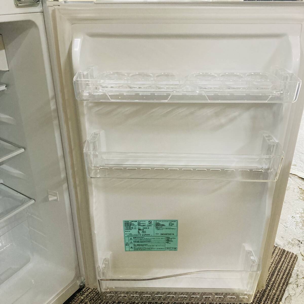 送料無料!!Haier ハイアール 121L 冷凍冷蔵庫 JR-N121A 2ドア冷蔵庫 動作品 2017年製/041-33の画像7