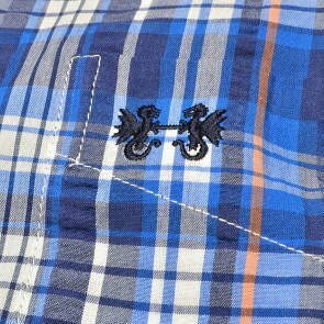 【ブルー紺　LLサイズ】 マクレガー ボタンダウン半袖シャツ メンズ 111163301 サッカー素材 半袖シャツ_ブルー紺