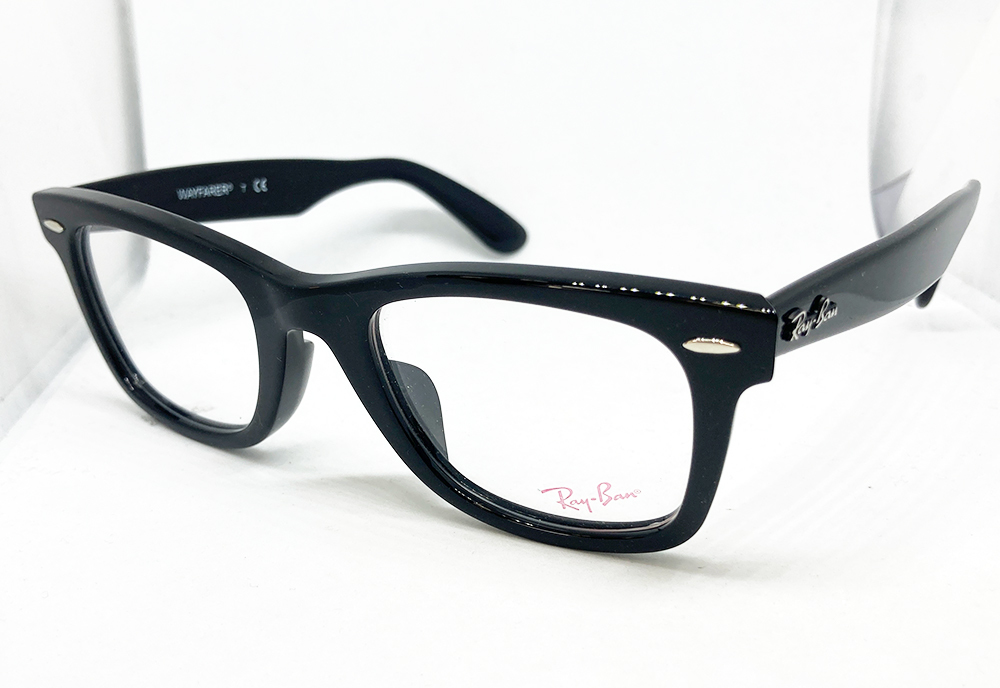Ray-Ban レイバン 正規品 眼鏡フレーム WAYFARER RB5121F-2000(50) ポリッシュ ブラック 黒縁 新品 フルリム ウェイファーラー 度付き可