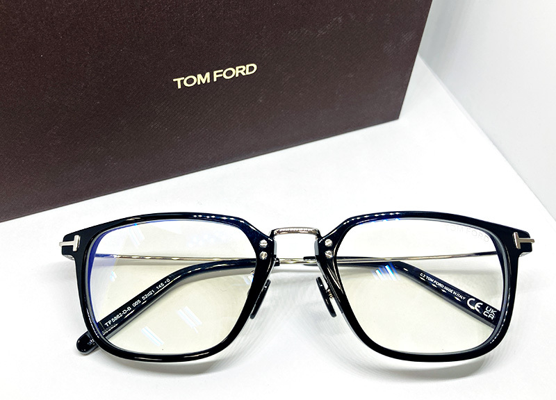 TOM FORD regular goods blue light cut attaching BLUE BLOCK glasses frame no lenses fashionable eyeglasses FT5862DB-005 black black . Tom Ford Boston 