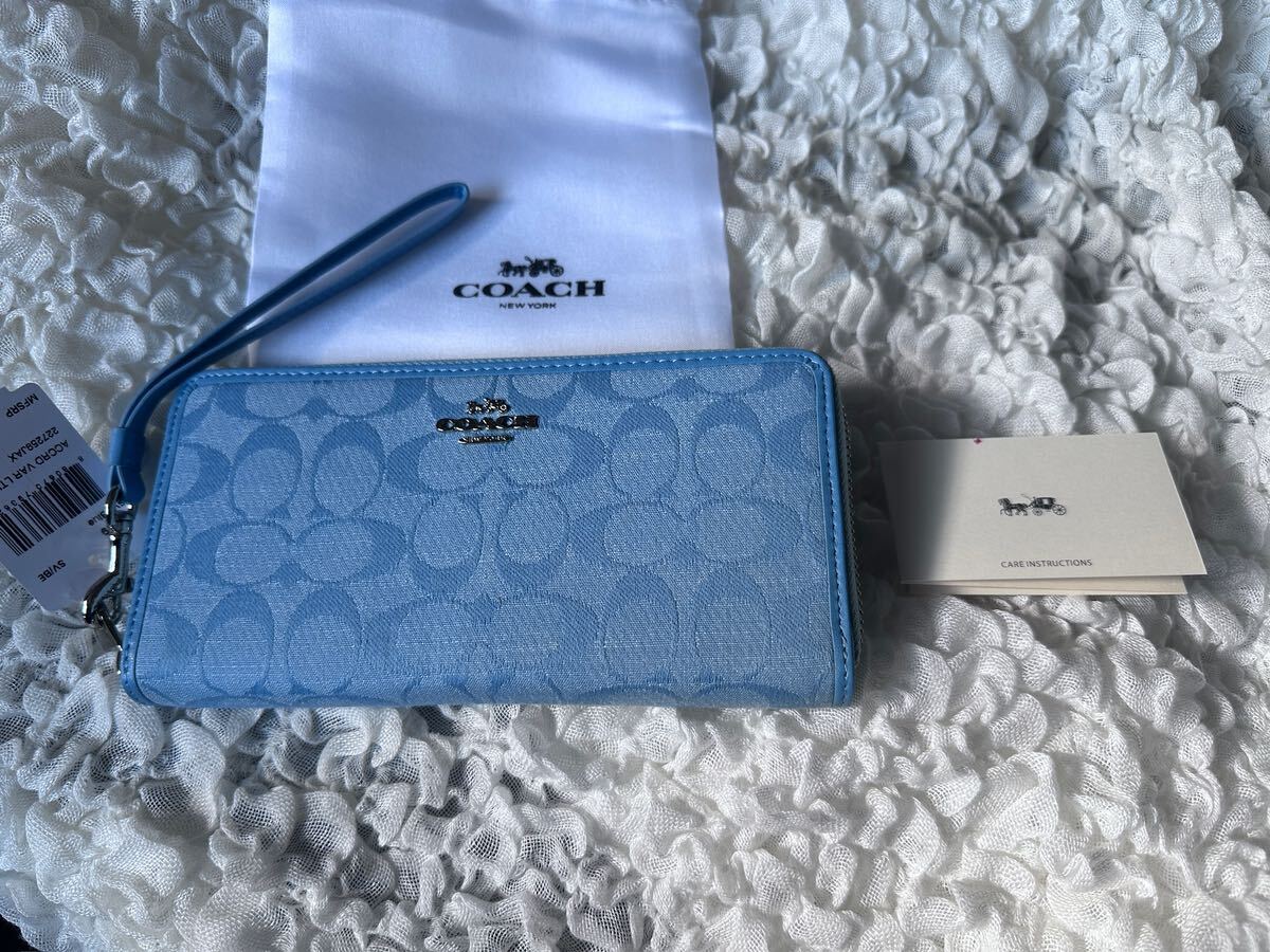 COACH コーチ 長財布 ラウンドファスナー CH369 新品 28 _画像1