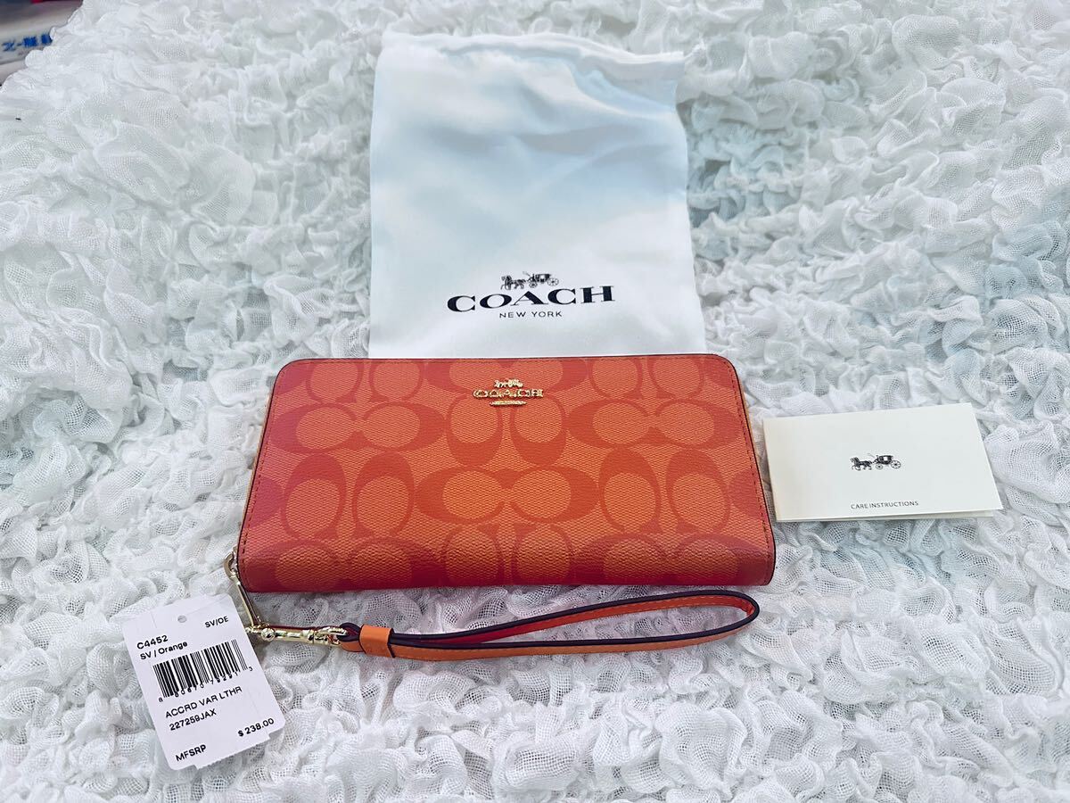 COACH コーチ 長財布 ラウンドファスナー C4452 新品 34の画像1