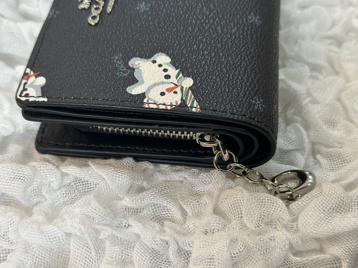 COACH コーチ 二つ折り財布 ミニ財布 雪だるま 柄 C6941 新品 176の画像3