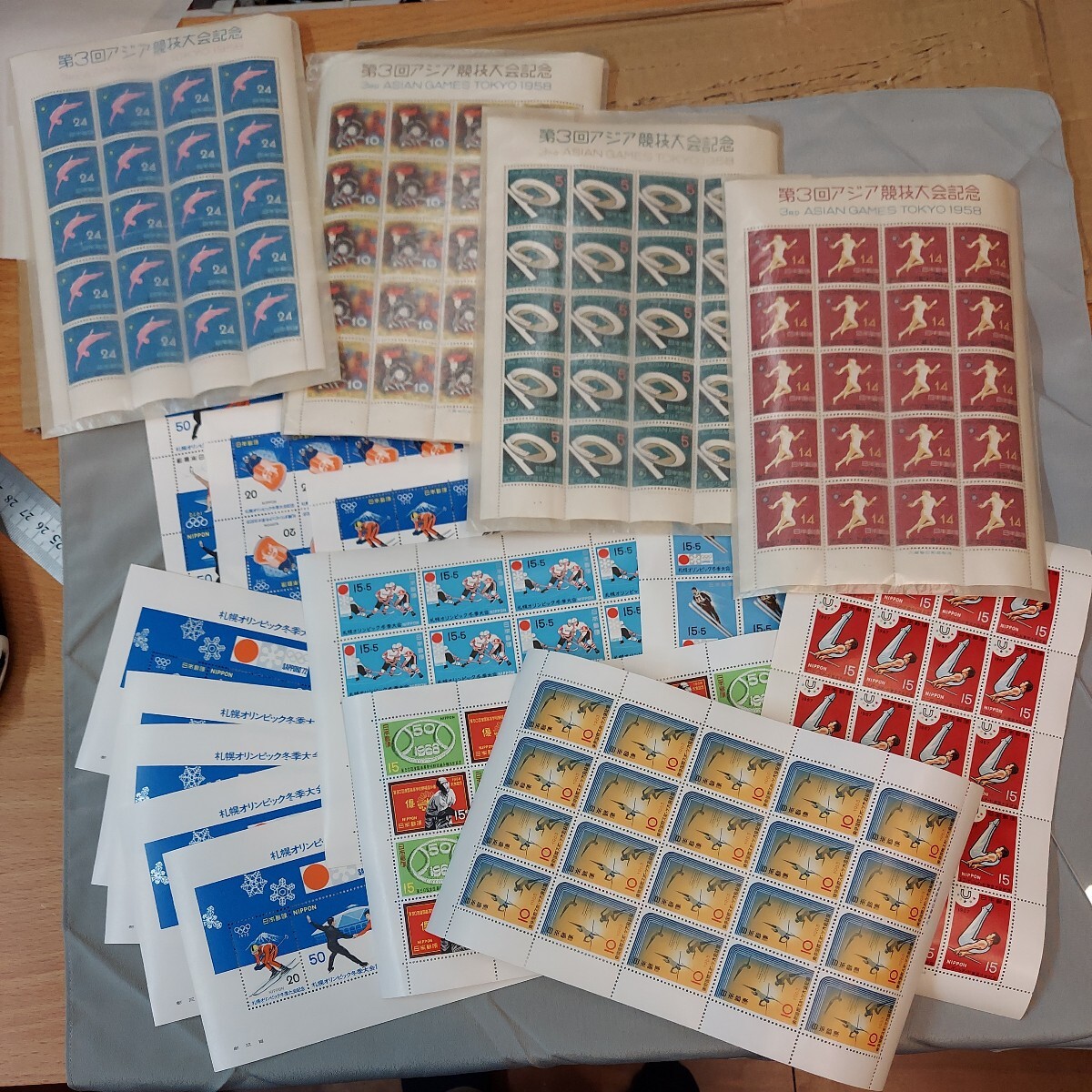 記念切手(アジア大会、札幌冬季オリンピック、他) 12種類 12シート＋小型シート 額面4710円分の画像7