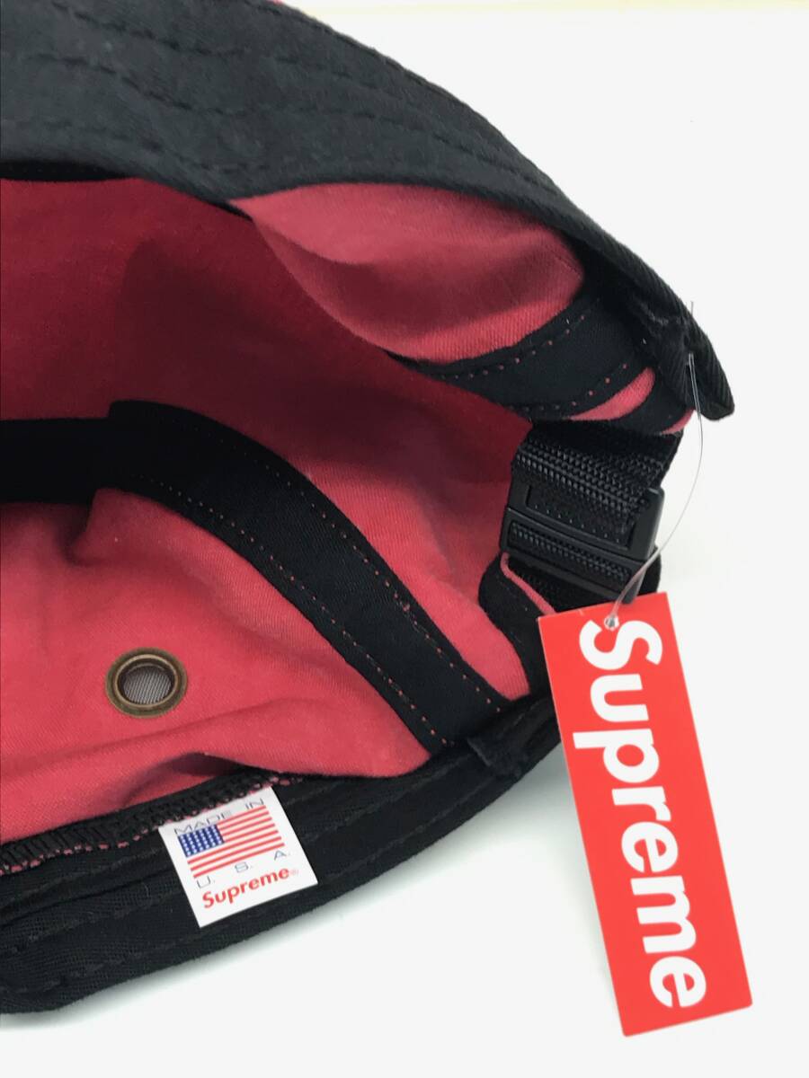 新品 SS19 シュプリーム SUPREME ウォッシュド リネン キャンプ キャップ 赤の画像4