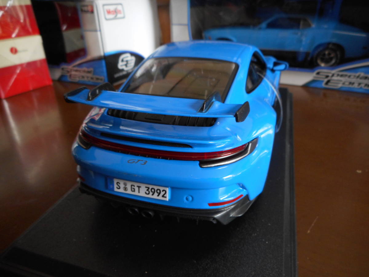 ★★1/18 Maisto マイスト ポルシェ 911 ブルー 2021 4.0 Porsche 911 GT3 992 Blue★★の画像2