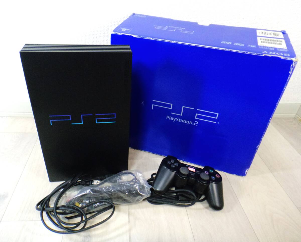 Y2610 PlayStation2本体（SCPH-10000） PS2 箱付 プレステ２ プレーステーション２の画像1