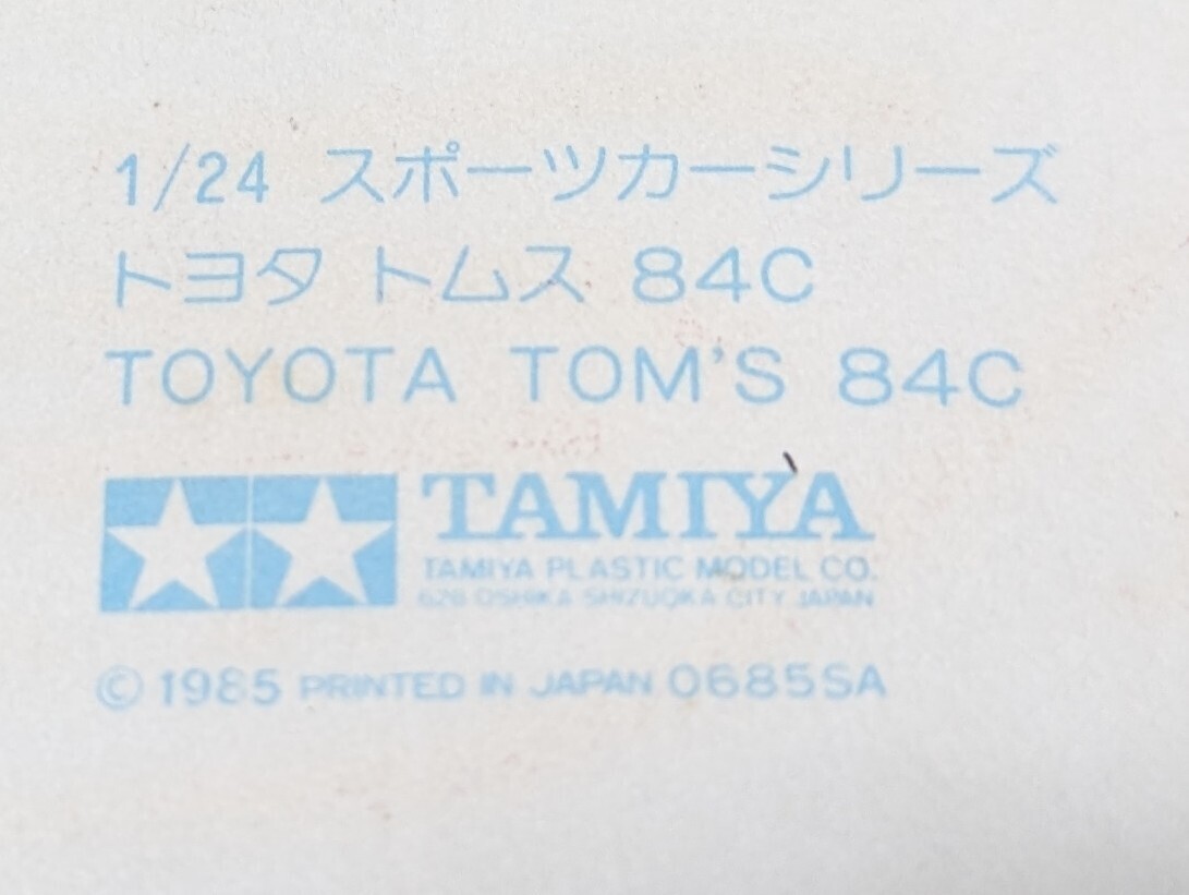  Tamiya переводная картинка только 1/24 Toyota TOM`S 84C спорт машина серии TAMIYA * часть использованный .