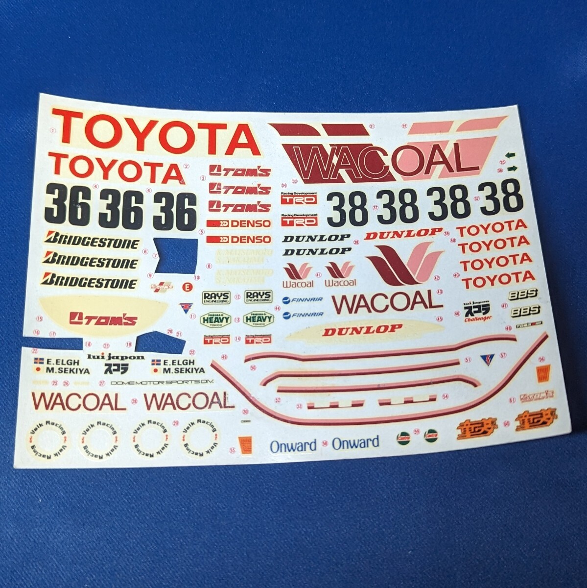  Tamiya переводная картинка только 1/24 Toyota TOM`S 84C спорт машина серии TAMIYA * часть использованный .