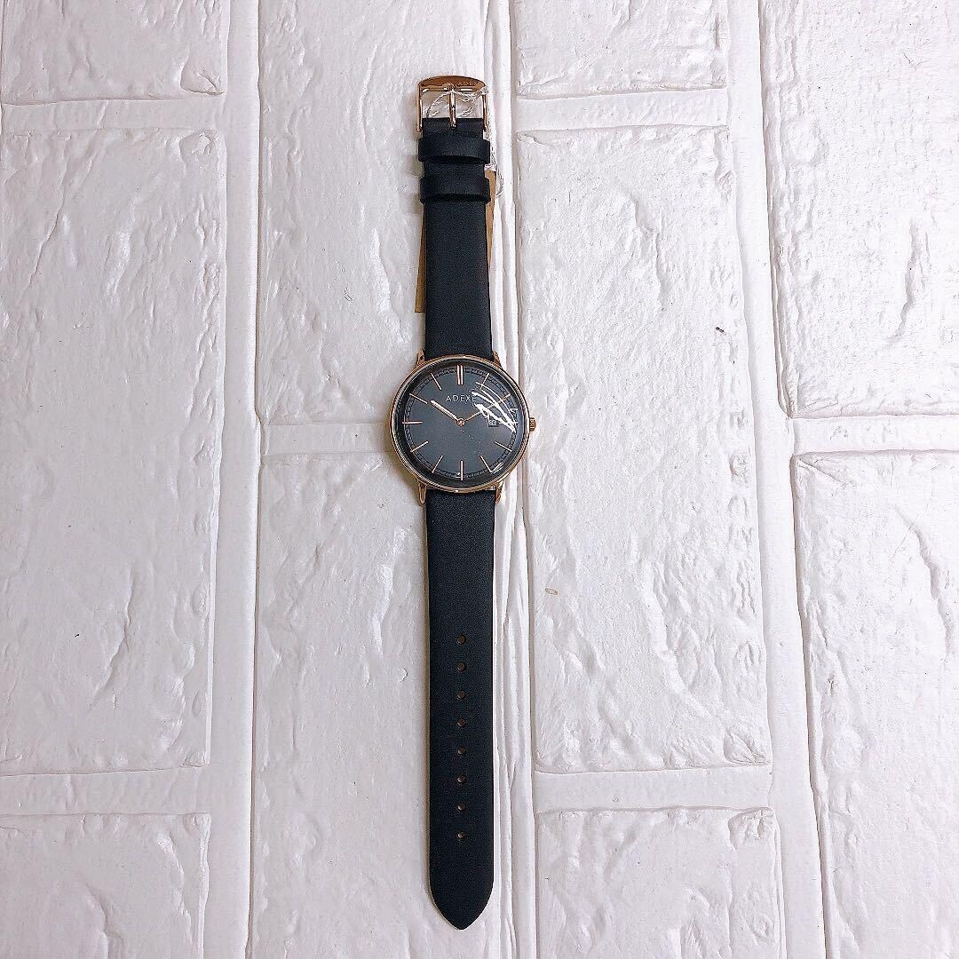ADEXE[アデクス] 腕時計 クォーツ 2046A-06正規輸入品 黒ブラックの画像2