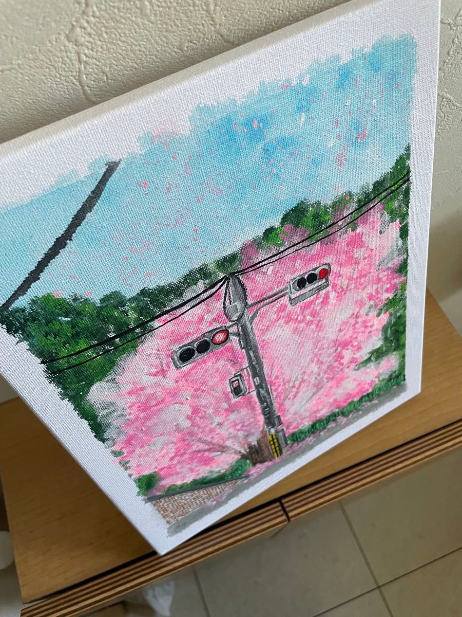 桜】絵画/原画/絵/アート/art/アート作品/作品/キャンバスアート 桜】絵画/原画/絵/アート/art/アート作品/作品/キャンバスアート