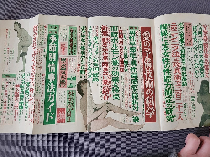 昭和36年7月号 100万人のよる 成人向き画報雑誌 別冊付録なし 季節風書店 当時物 /Bの画像4