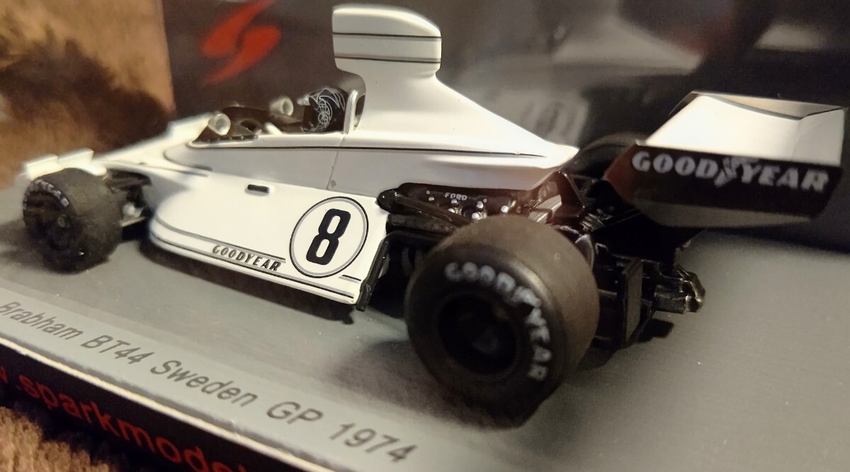 スパークモデル 1/43 ブラバム・BT44・フォード 1974年 スウェーデンGP リッキー.フォン.オペル spark Rikky.von.Opel 1974 Brabham・Fordの画像7