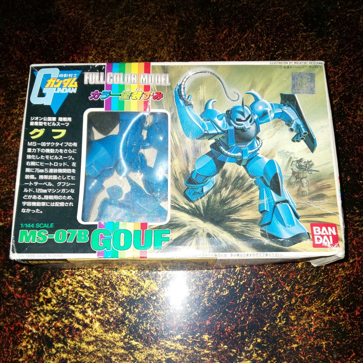  Bandai Mobile Suit Gundam color painting ..1/144 MS-07Bgf construction .. parts lack of Junk plastic model 