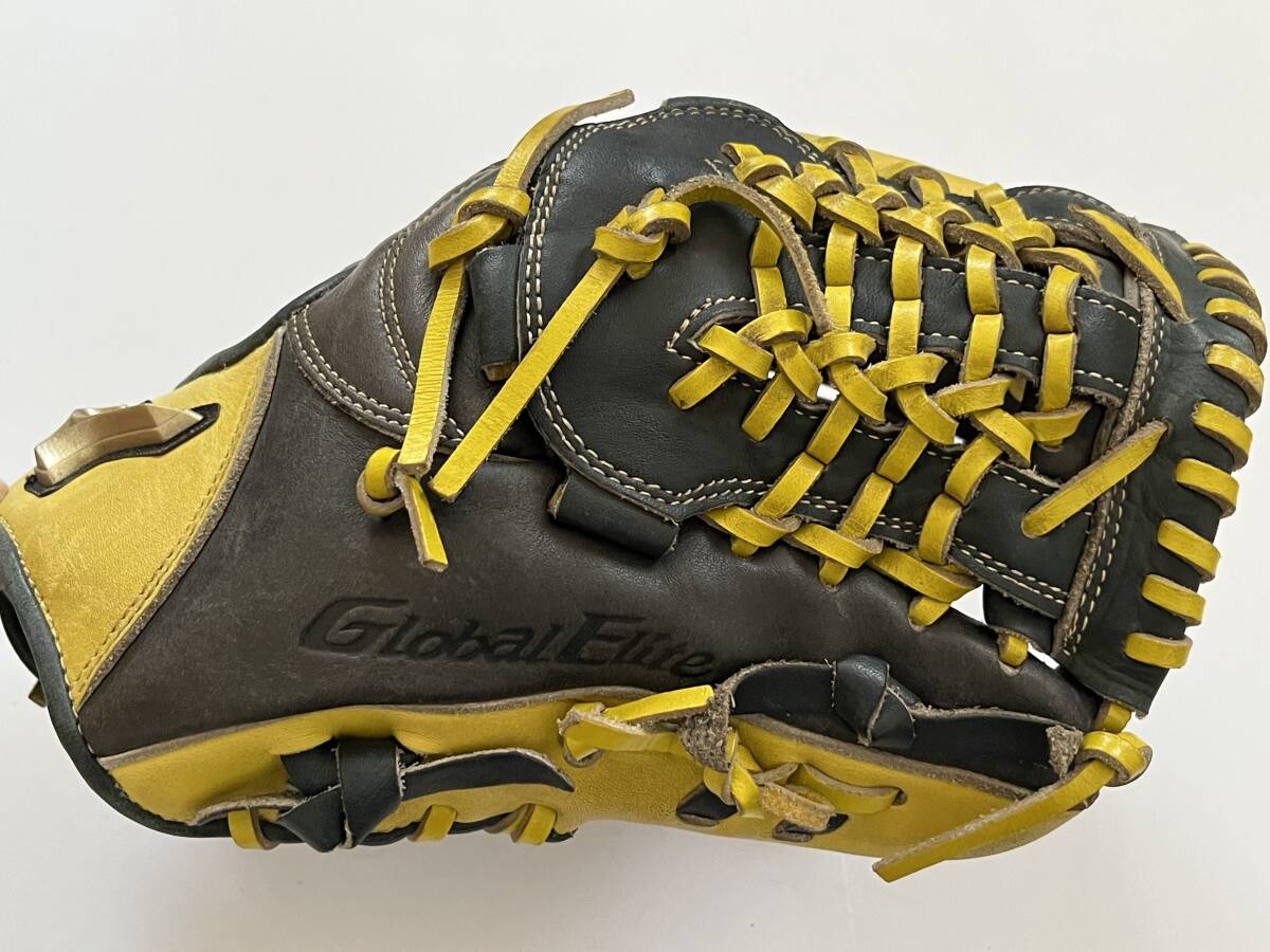 mizuno ミズノ グローバルエリート ソフトボール 一般オールラウンド用グローブ 1AJGS18210 Dブルー×ナチュラルライム 右投げ用 現状品_画像5