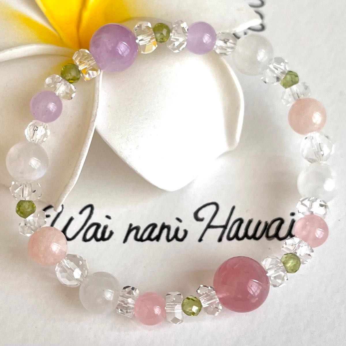 2way『 Sweet Rose 花咲く 』ハワイアンパワーストーン