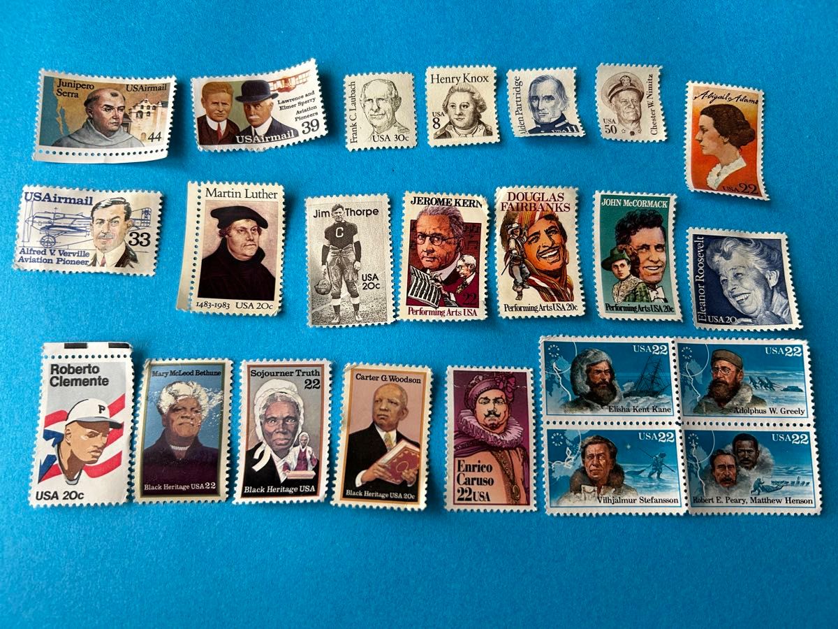外国切手　アメリカ　著名人63種