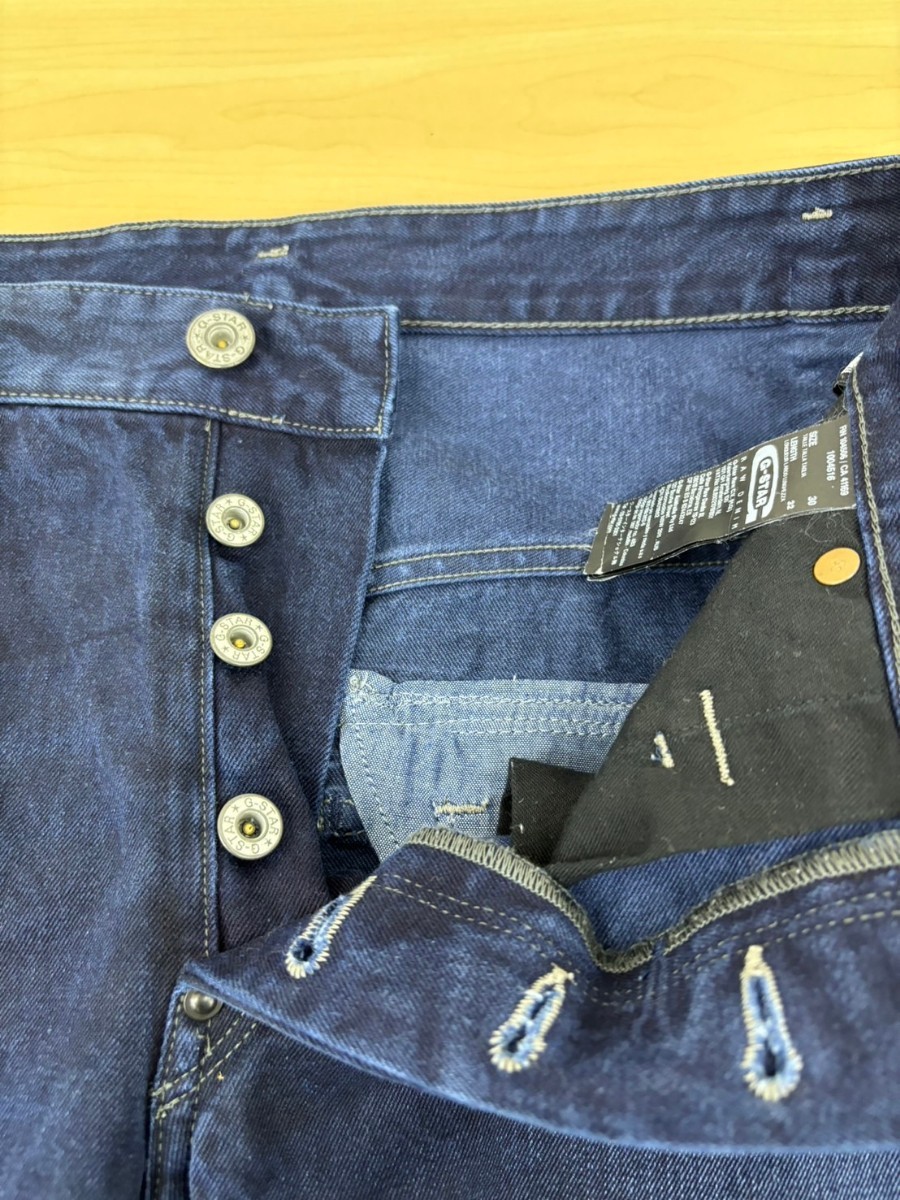 良品 G-STAR RAW ジースターロウ NEW RILEY 3D LOOSE TAPERED 濃紺インディゴ 立体裁断 テーパード デニムパンツ W30 L32 メンズ ジーンズ_画像8