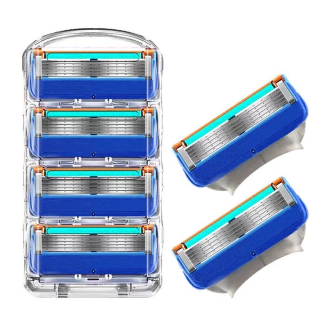 ジレット フュージョン 互換替刃 16個セット 5枚刃 替刃 髭剃り カミソリ　ブルー_画像4