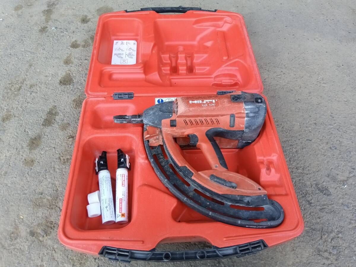 宮城県発 ヒルティ HILTI ガス鋲打ち機 GX100 動作OK 中古 現状品 売切!!_画像1