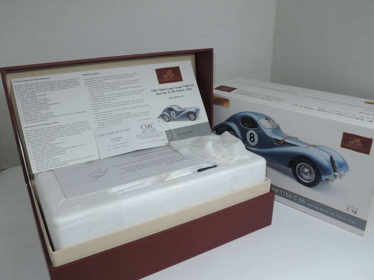 ☆送料無料・超レア1500台限定☆CMC 1/18 Talbot Lago Coupe T150 C-SS #8 LeMans 1939 ☆240427_画像3