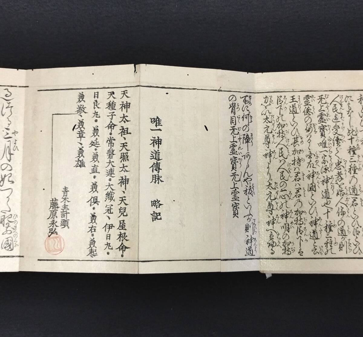 Y986 神道◆六根清浄太祓◆祝詞 神社 仏教 仏書 藤原永弘 折帖 史料 資料 江戸 時代物 木版 骨董 古美術 古典籍 古文書 和本 古書の画像8