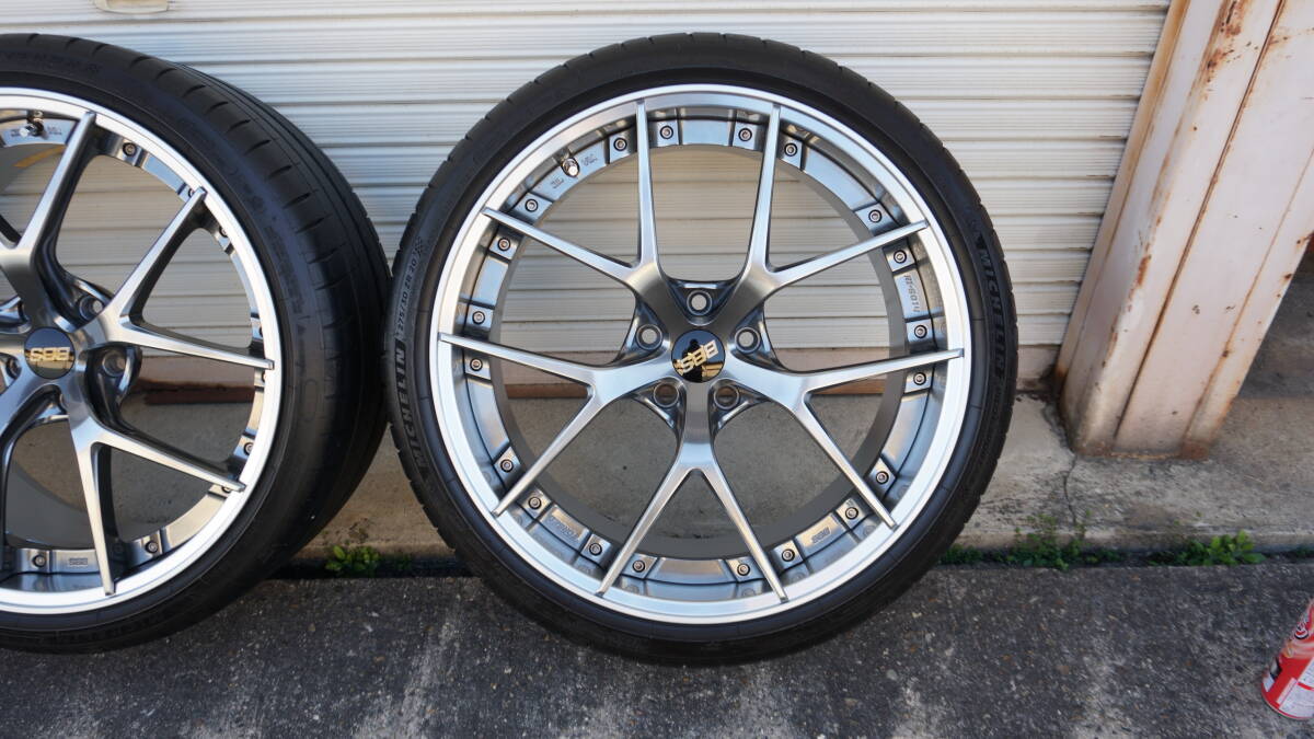 希少美品！20インチ！ BBS RI-S RI-S017 RI-S014 8.5J +30 10J +38 5穴 PCD112 ミシュランPS4S 245/35ZR20 275/30ZR20 BMW G30などに！の画像5