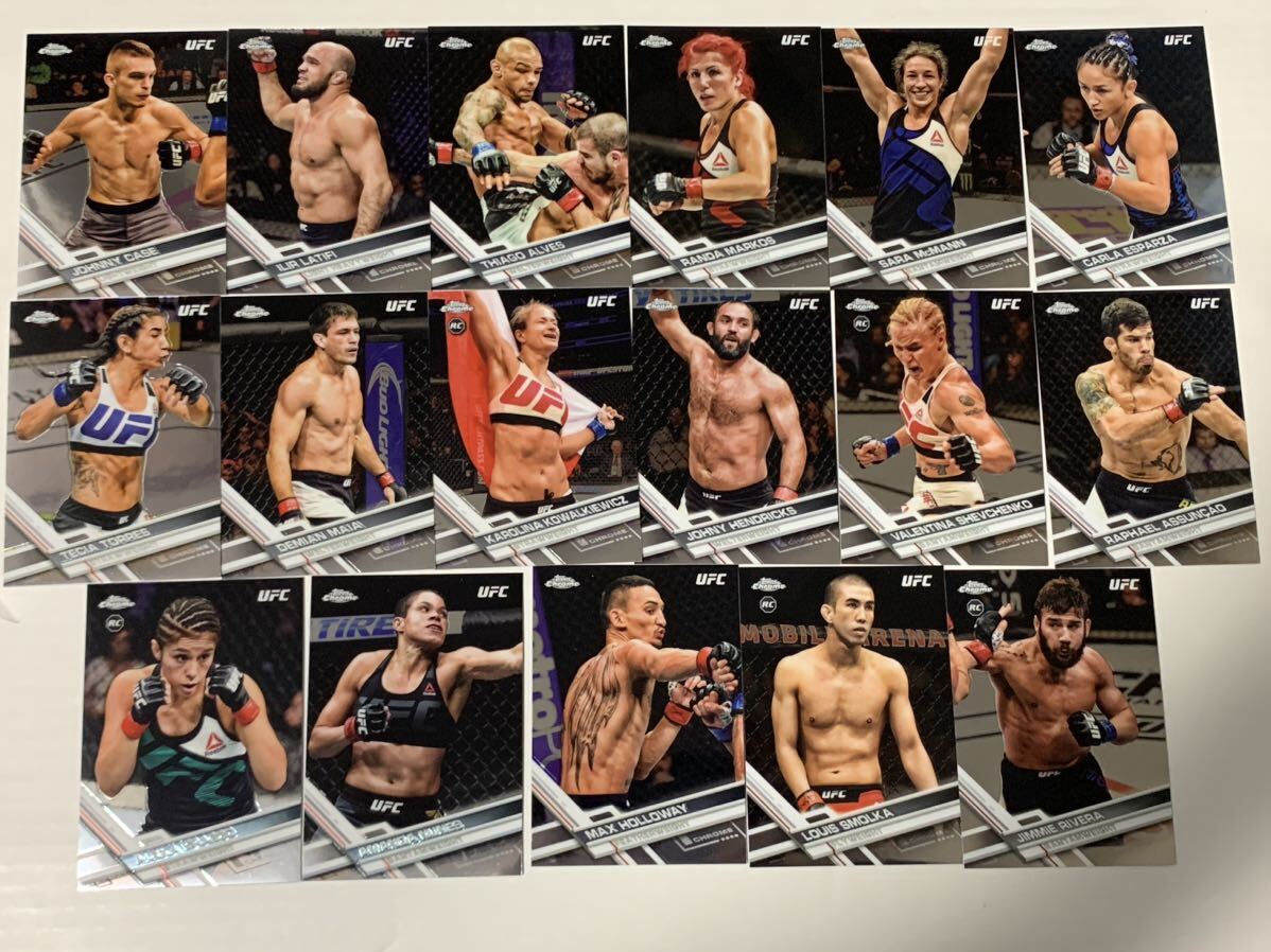 送料無料！ 初期傷注意！ TOPPS UFC CHROME 2017 レギュラーコンプ 100枚の画像6