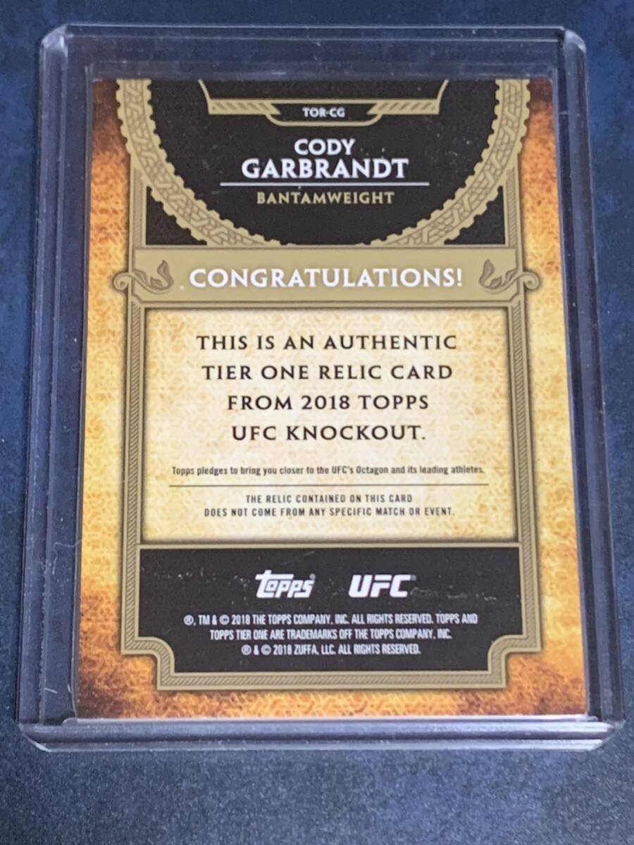 50枚限定 コーディー・ガーブランド ブルーパラレル格闘着カード TOPPS UFC KNOCKOUT 2018の画像2