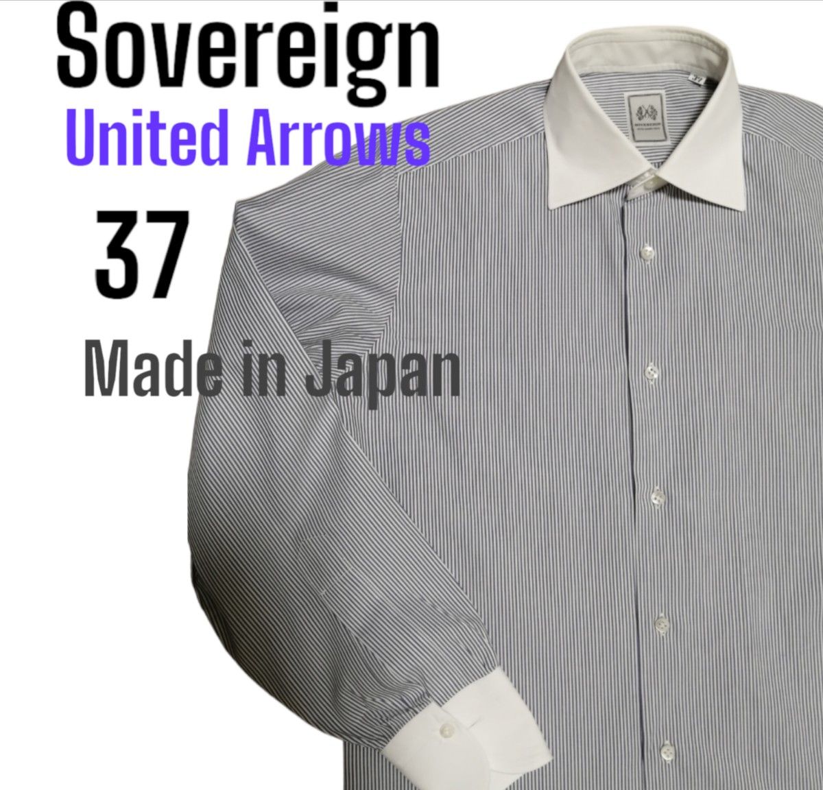 Sovereign ユナイテッドアローズ クレリックドレスシャツ 37 日本製.