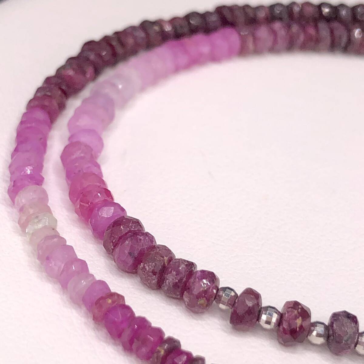 E04-4976 ルビーネックレス 10.3g ( ルビruby necklace K18WG accessory jewelry )の画像1
