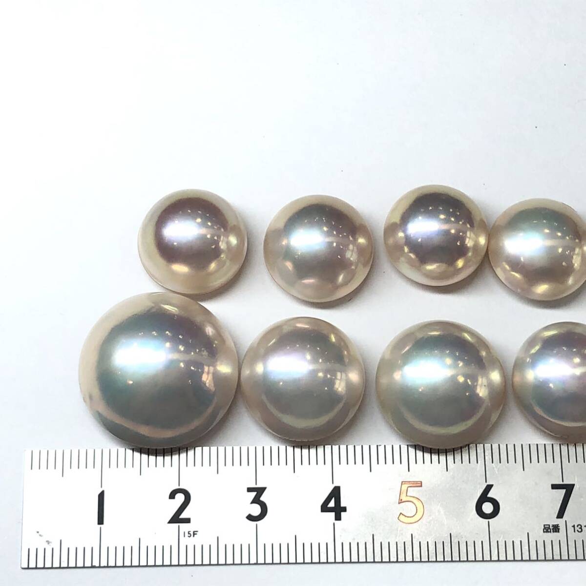 L04-0039 10点まとめ☆マベパールルース 27.0g 135.0ct ( マベパール pearl 半円真珠 裸石 宝石 jewelry )の画像2