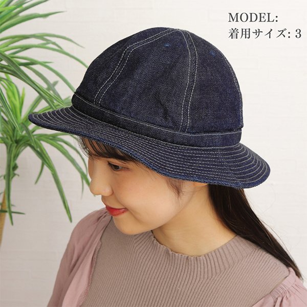 【サイズ 3】HIGHER ハイヤー セルヴィッジデニム ハット インディゴ ワンウォッシュ 日本製 メンズ 男性 SELVEDGE DENIM HAT ONE WASHの画像9