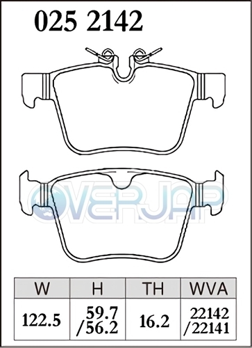 Z0212145 / 0252142 DIXCEL Zタイプ ブレーキパッド 1台分セット LAND ROVER(ランドローバー) DISCOVERY SPORTS LC2A 2014/10～ 2.0 TURBO_画像3