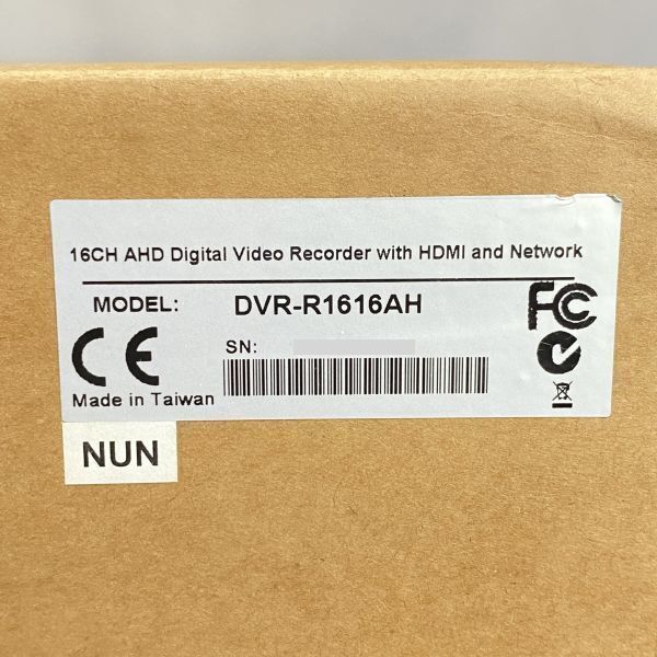 未使用 DVR デジタルビデオレコーダー 防犯カメラ 監視カメラ 16CH AHD DVR R1616AH【88-16】_画像2