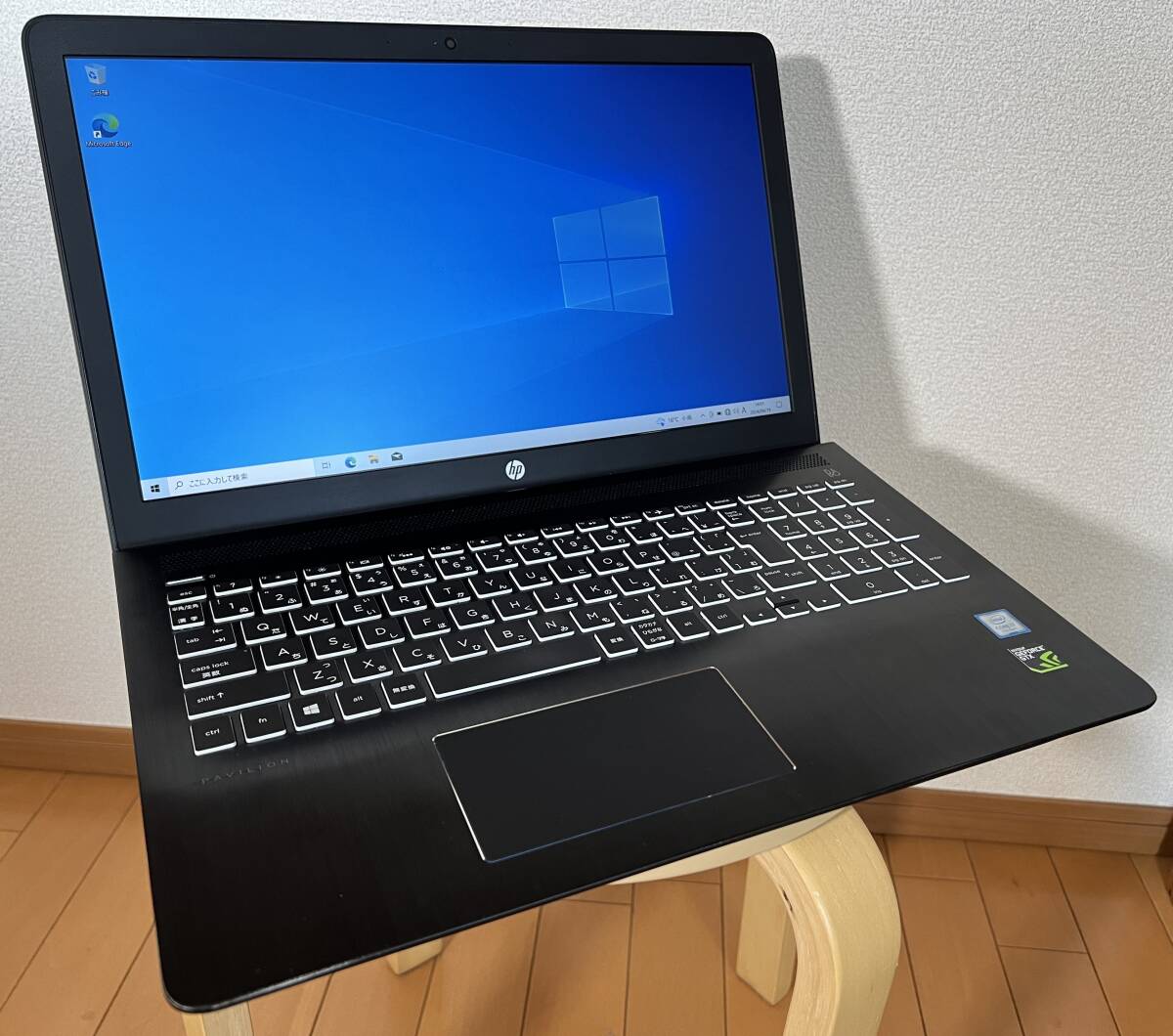【送料無料】HP Pavilion Power Laptop 15-cb071TX 第7世代CPU i7-7700HQ GeForce GTX 1050 新品SSD240GB OS導入済 中古品 動作確認済 A506_画像1
